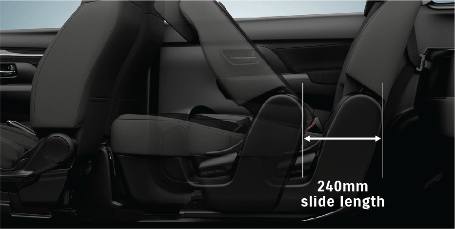 SUZUKI HYBRID ERTIGA      - Cơ chế dễ dàng đi vào và trượt ghế ở hàng ghế thứ 2